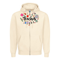Sandshell teacher heart Zipper Hoodie - MaliasSmallBusiness