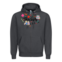 Smoke teacher heart Zipper Hoodie - MaliasSmallBusiness