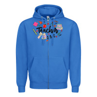 True Royal teacher heart Zipper Hoodie - MaliasSmallBusiness