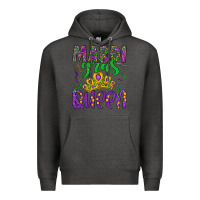 Charcoal Heather mardi gras queen Premium Hoodie - Artiststas