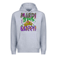 Heather Grey mardi gras queen Premium Hoodie - Artiststas