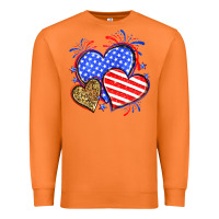 Carrot American flag leopard hearts Premium Sweatshirt - Neo Western