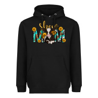 Black show mom with cow mothers day Heavyweight Hoodie - texasbilliewilder