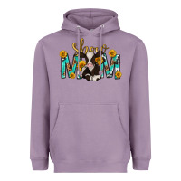 Lavender show mom with cow mothers day Heavyweight Hoodie - texasbilliewilder