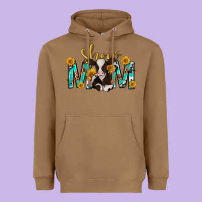Show Mom With Cow Mothers Day Heavyweight Hoodie Designed By Texasbilliewilder