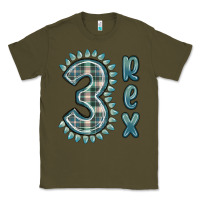 Army Green 3 rex green dinosaur Classic Tee - MaliasSmallBusiness