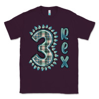 Plum 3 rex green dinosaur Classic Tee - MaliasSmallBusiness