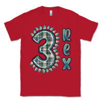 Red 3 rex green dinosaur Classic Tee - MaliasSmallBusiness