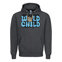 Smoke wild child blue skeleton Zipper Hoodie - MaliasSmallBusiness