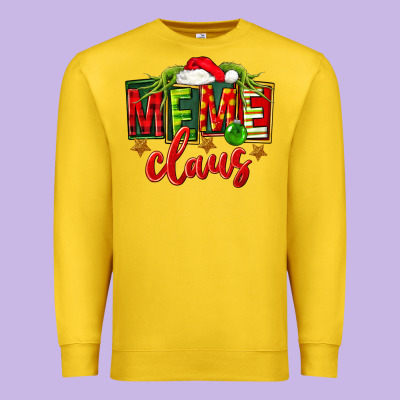 Christmas Meme Claus Premium Sweatshirt Designed By Fadigitalartstudio