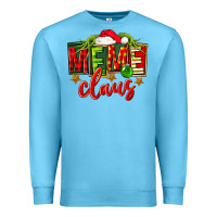 Ocean Blue Christmas meme claus Premium Sweatshirt - FaDigitalArtStudio