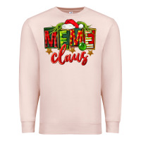 Pale Pink Christmas meme claus Premium Sweatshirt - FaDigitalArtStudio
