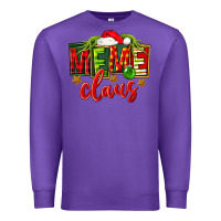 Purple Christmas meme claus Premium Sweatshirt - FaDigitalArtStudio