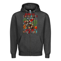 Charcoal Heather giddy up jingle horse pick up your feet Zipper Hoodie - MaliasSmallBusiness