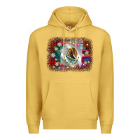 Antique Gold mexico flag christmas Premium Hoodie - AdoDesignShop