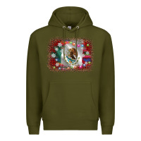 Army Green mexico flag christmas Premium Hoodie - AdoDesignShop