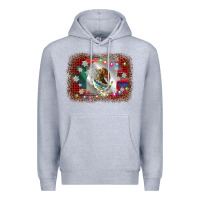 Heather Grey mexico flag christmas Premium Hoodie - AdoDesignShop