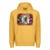 Mustard mexico flag christmas Premium Hoodie - AdoDesignShop