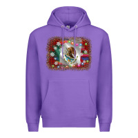 Purple mexico flag christmas Premium Hoodie - AdoDesignShop