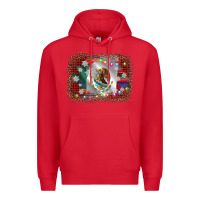 Red mexico flag christmas Premium Hoodie - AdoDesignShop