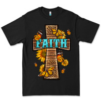 Black Western Faith Cross Butterfly Premium Tee - LillyAllenDesigns