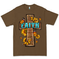 Cacao Western Faith Cross Butterfly Premium Tee - LillyAllenDesigns