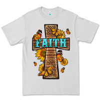 Dove Grey Western Faith Cross Butterfly Premium Tee - LillyAllenDesigns