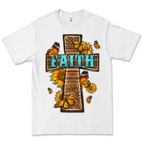 White Western Faith Cross Butterfly Premium Tee - LillyAllenDesigns
