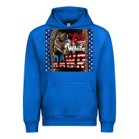 Cobalt Red White Rawr Dinosaur T-Rex Urban Hoodie - LillyAllenDesigns