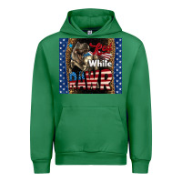 Emerald Red White Rawr Dinosaur T-Rex Urban Hoodie - LillyAllenDesigns