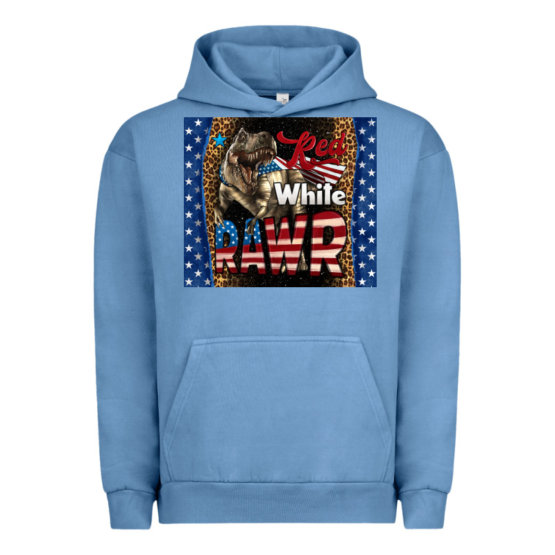 Red White Rawr Dinosaur T-rex Urban Hoodie by LillyAllenDesigns | Teevron