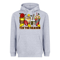 Heather Grey tis' the season softball coffee cups Heavyweight Hoodie - Zillion Design Studio