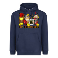 Navy tis' the season softball coffee cups Heavyweight Hoodie - Zillion Design Studio