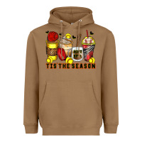Toasted Coconut tis' the season softball coffee cups Heavyweight Hoodie - Zillion Design Studio