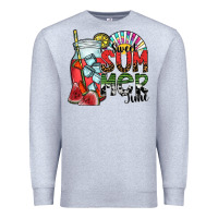 Heather Grey sweet summer time Premium Sweatshirt - SublimationCraftShop