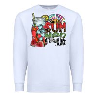 White sweet summer time Premium Sweatshirt - SublimationCraftShop