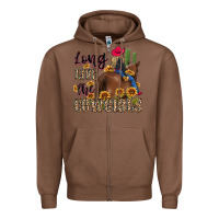Chestnut long live the cowgirls Zipper Hoodie - MaliasSmallBusiness