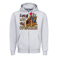 Heather Grey long live the cowgirls Zipper Hoodie - MaliasSmallBusiness
