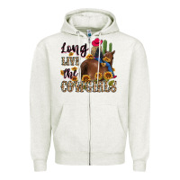 Oatmeal Heather long live the cowgirls Zipper Hoodie - MaliasSmallBusiness