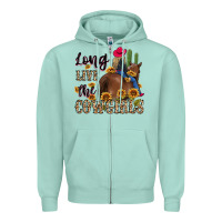 Seafoam long live the cowgirls Zipper Hoodie - MaliasSmallBusiness