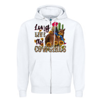 White long live the cowgirls Zipper Hoodie - MaliasSmallBusiness