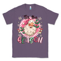 Lavender pink santa 'tis the season Classic Tee - MaliasSmallBusiness