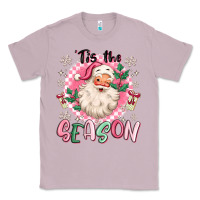 Lilac pink santa 'tis the season Classic Tee - MaliasSmallBusiness