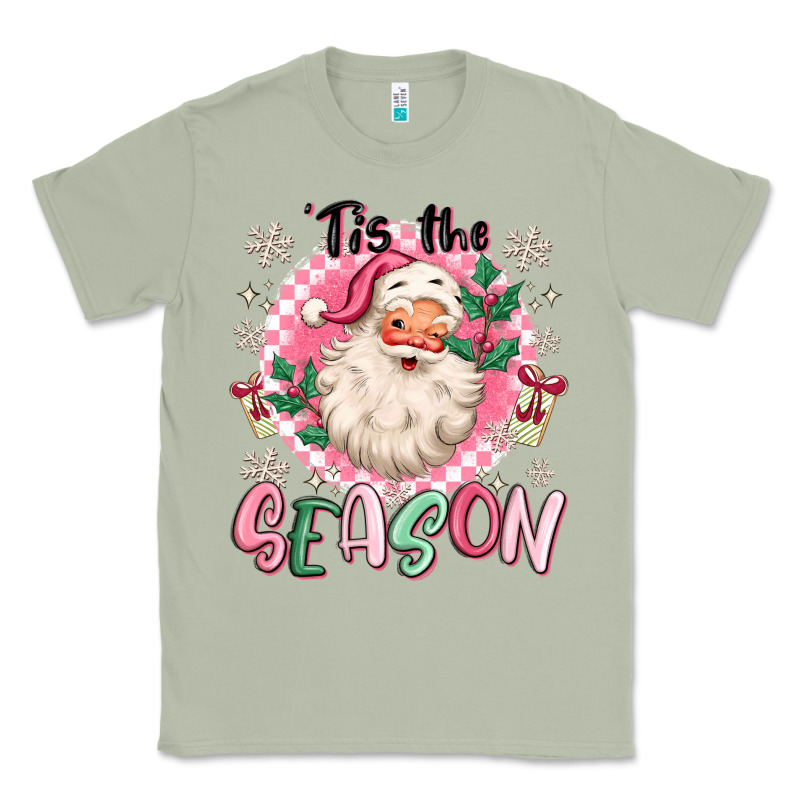 Pink Santa 'tis The Season Classic Tee by MaliasSmallBusiness | Teevron