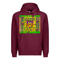 Burgundy mardi gras dude Premium Hoodie - Artiststas
