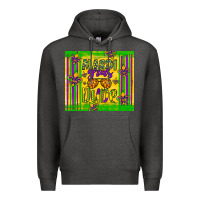 Charcoal Heather mardi gras dude Premium Hoodie - Artiststas