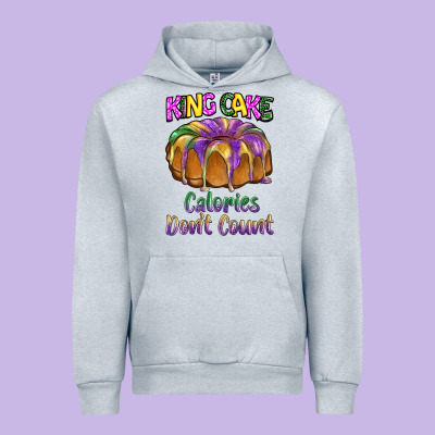Mardi Gras King Cage Calories Don't Count Urban Hoodie Designed By Barkaloodesign