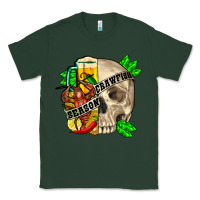 Sports Green skull crawfish season Classic Tee - FaDigitalArtStudio
