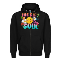 Black hippie soul Zipper Hoodie - MaliasSmallBusiness