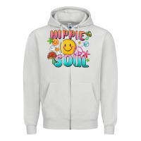 Dove Grey hippie soul Zipper Hoodie - MaliasSmallBusiness